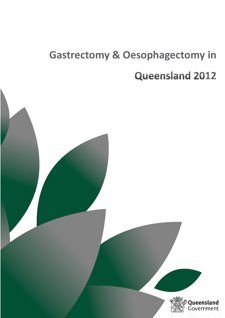 Gastrectomy and Oesophagectomy in Queensland 2012 