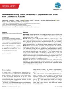 Outcomes following radical cystectomy: a population-based study from Queensland, Australia