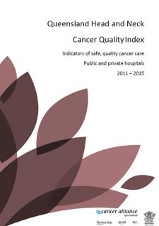 Queensland Head and Neck Quality Index 2011-2015