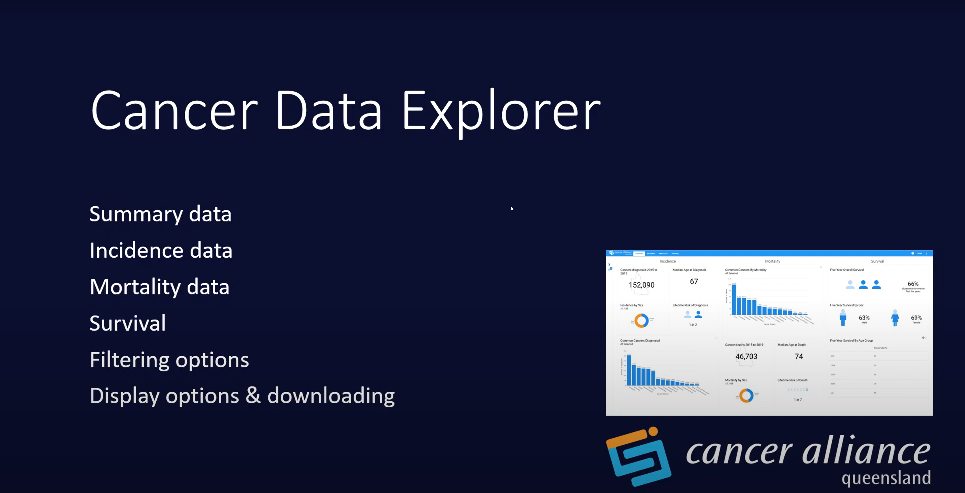 Cancer data explorer